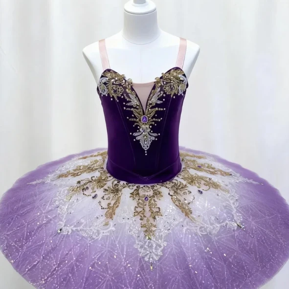 Rosa Blumen handgemachte Ballett Platte Tutu