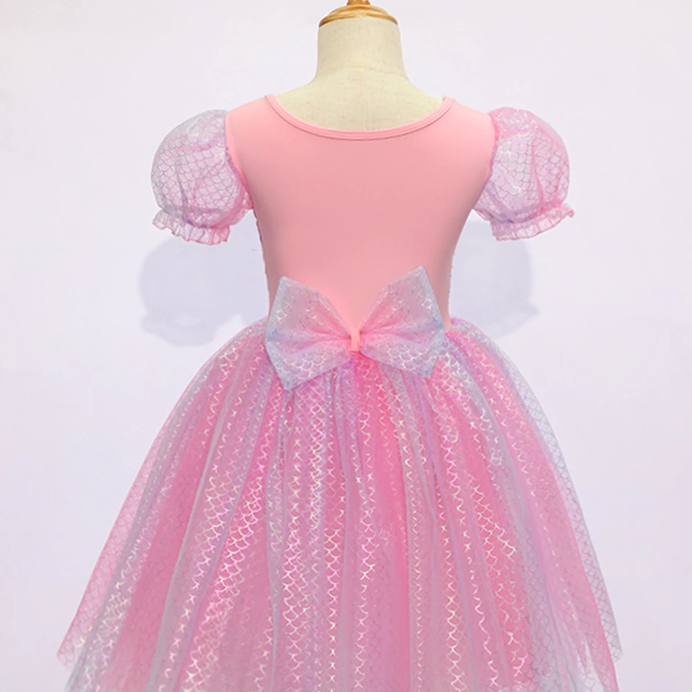 Rosa Meerjungfrau-Prinzessin f&uuml;r M&auml;dchen Dress-ALP0113
