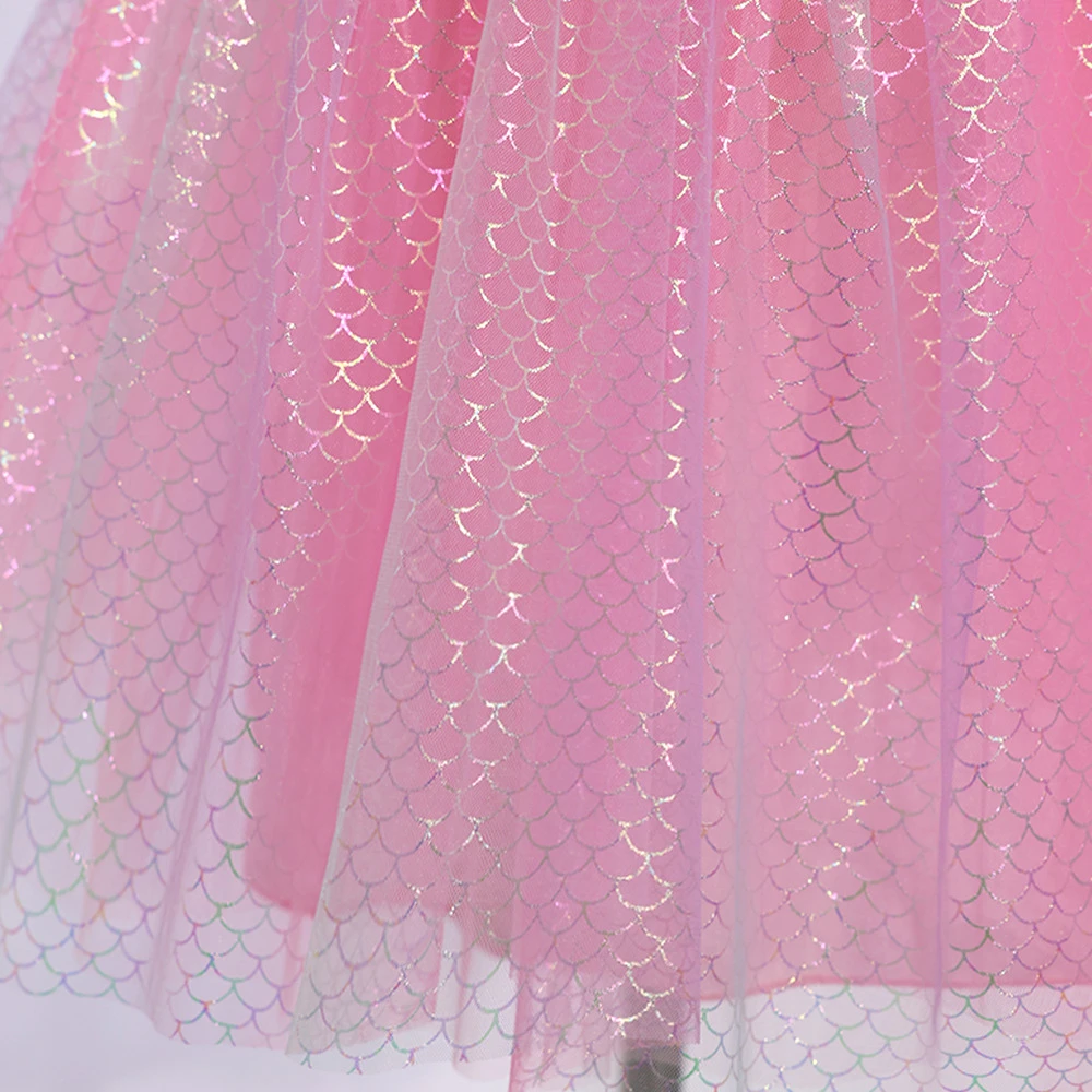 Rosa Meerjungfrau-Prinzessin f&uuml;r M&auml;dchen Dress-ALP0113