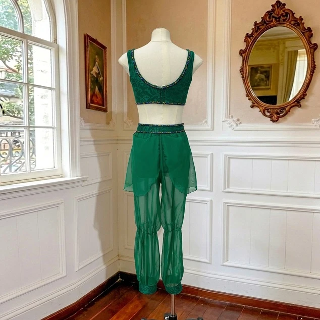 Gr&uuml;nes zweiteiliges Ballett-Outfit | R1312