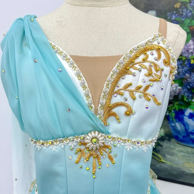 Mintgr&uuml;nes Ombre-Ballett-Kurzkleid | R1551