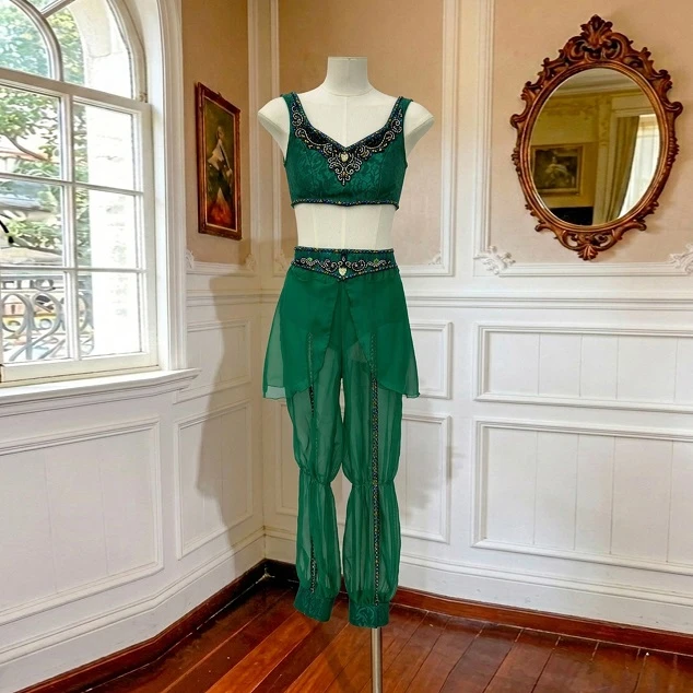 Gr&uuml;nes zweiteiliges Ballett-Outfit | R1312