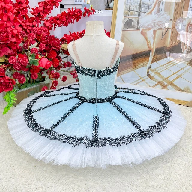 Hellblaues professionelles Pfannkuchen-Tutu | T1571