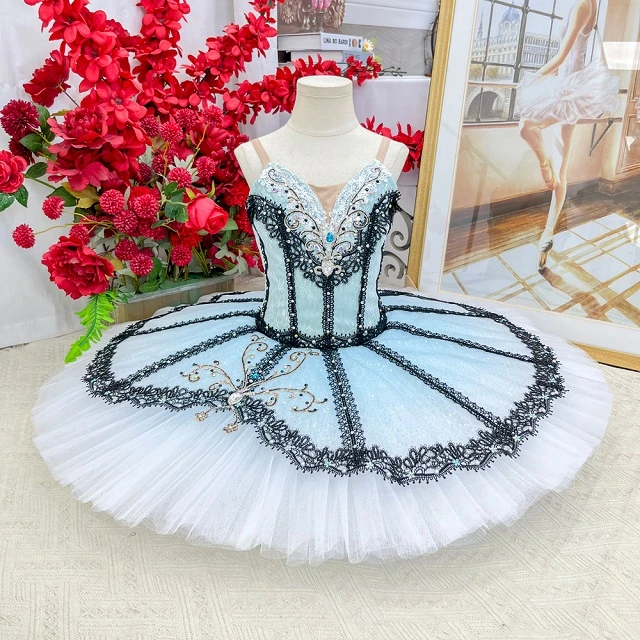 Hellblaues professionelles Pfannkuchen-Tutu | T1571