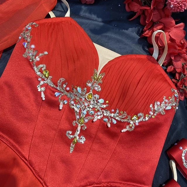 Rotes kurzes Ballettkleid &bdquo;The Talisman&ldquo; | R0697