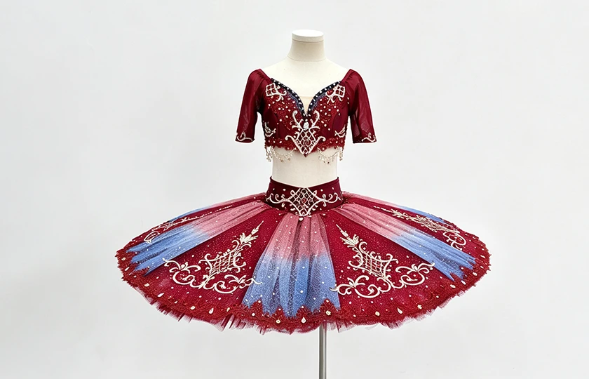 Red Blue Ombre Two-Piece Pancake Tutu | T1520