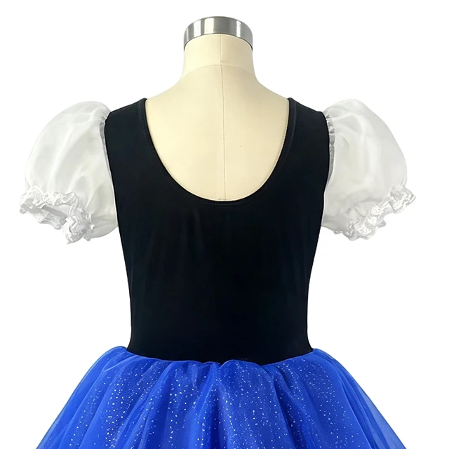 Girls Folk Style Blue Ballet Performance Dress | XGZ0254