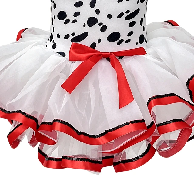 Halter Neck Spotted Dog Girls Print Ballet Tutu Dress | XGZ0263