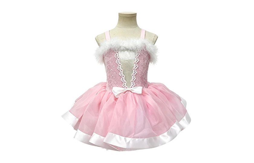 Pink Sparkle Sequin Girls Ballet Tutu Dress | XGZ0287