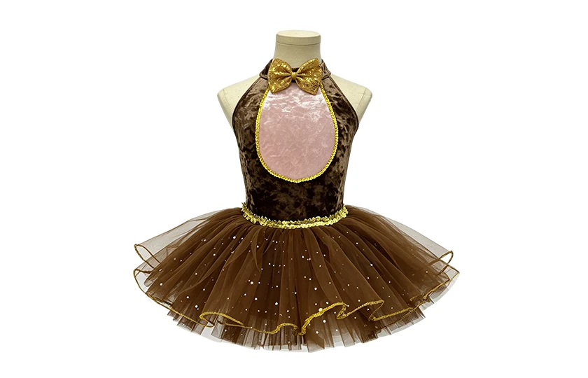 Brown Squirrel Ballet Tutu Dress with Tail | XGZ0284