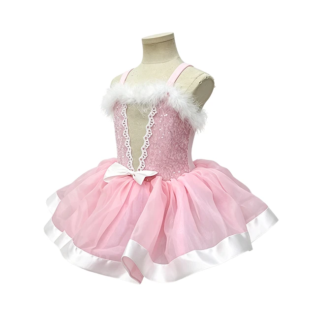 Pink Sparkle Sequin Girls Ballet Tutu Dress | XGZ0287