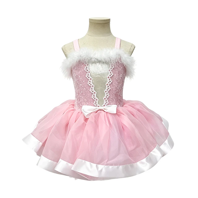 Pink Sparkle Sequin Girls Ballet Tutu Dress | XGZ0287