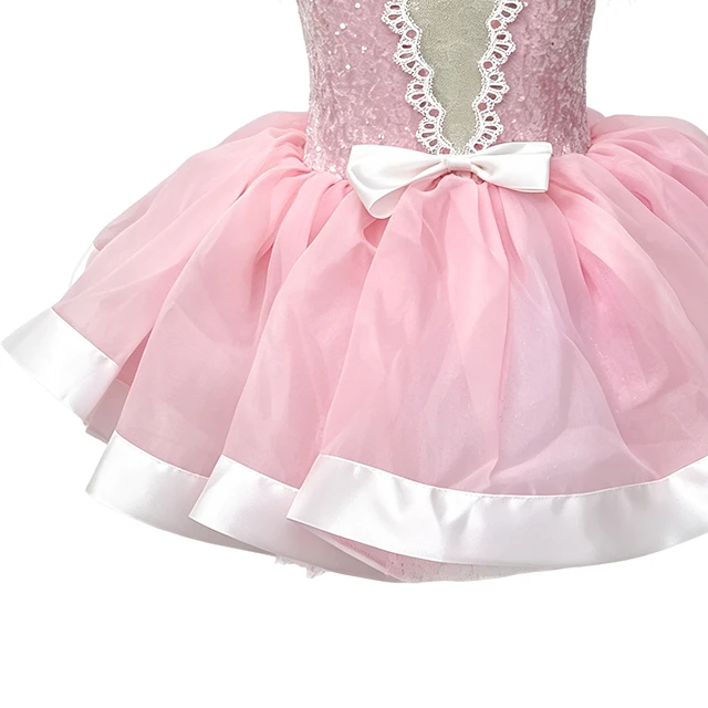 Pink Sparkle Sequin Girls Ballet Tutu Dress | XGZ0287