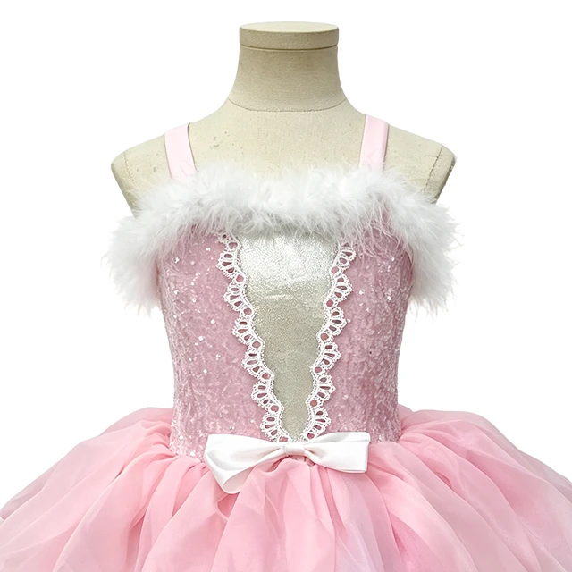 Pink Sparkle Sequin Girls Ballet Tutu Dress | XGZ0287