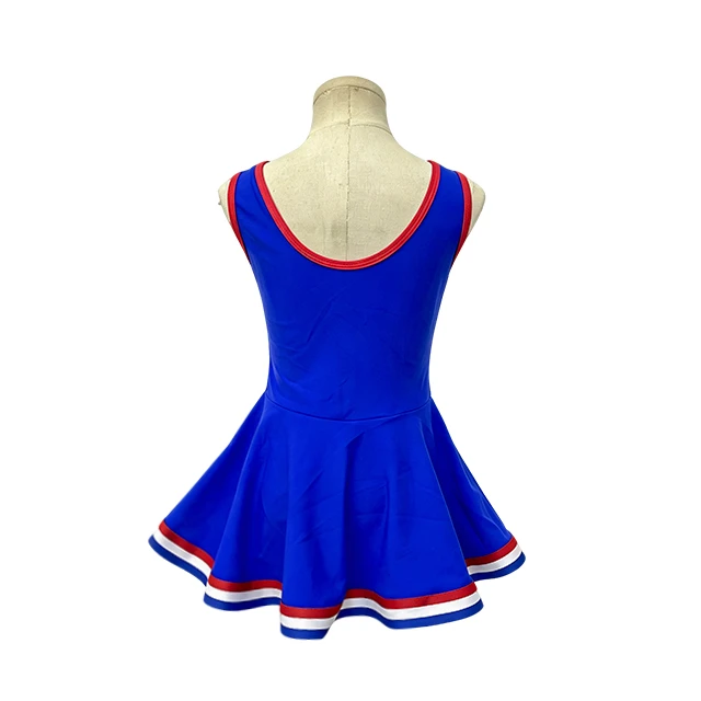 Girls Royal Blue Sleeveless Star Cheerleading Dress | XGZ0276