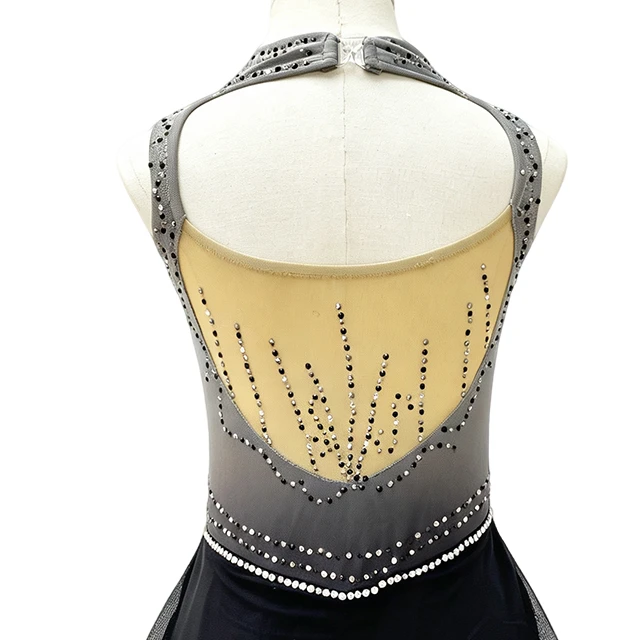 Blue Ombre Rhinestone Artistic Gymnastics Costume|AL-G24004
