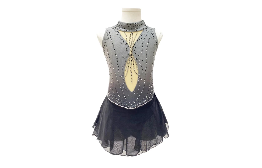 Blue Ombre Rhinestone Artistic Gymnastics Costume|AL-G24004