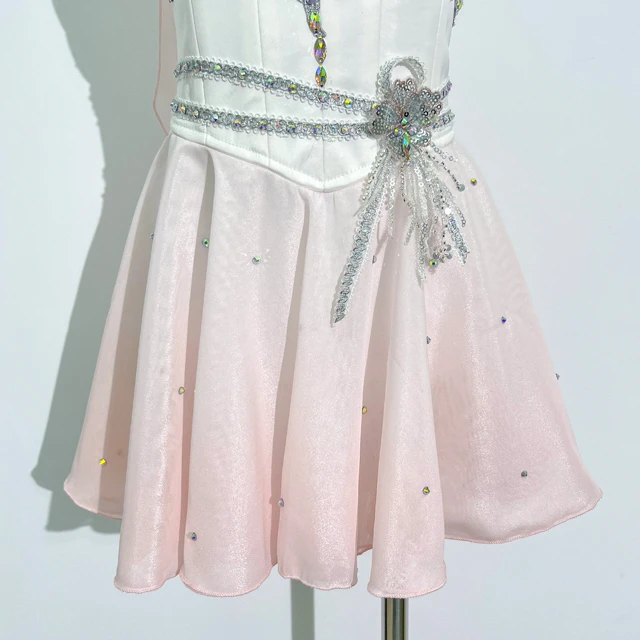 Pink White Cupid Ballet Performance Costume Rhinestones|BLC1854