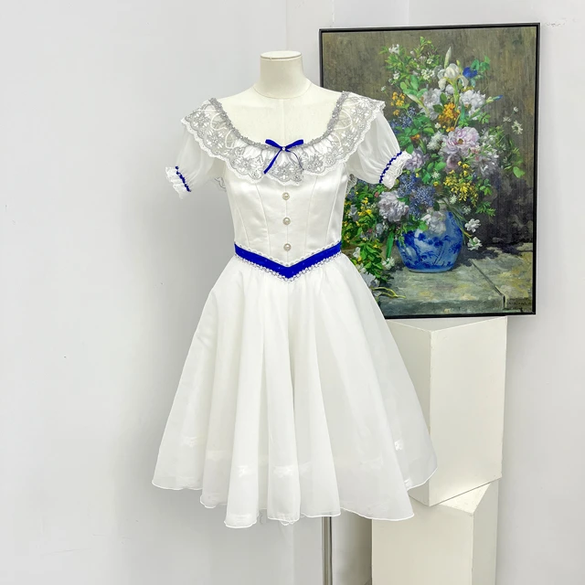 White Peasant Ballet Dress Graduation Party Ballet Costume|BLC2623